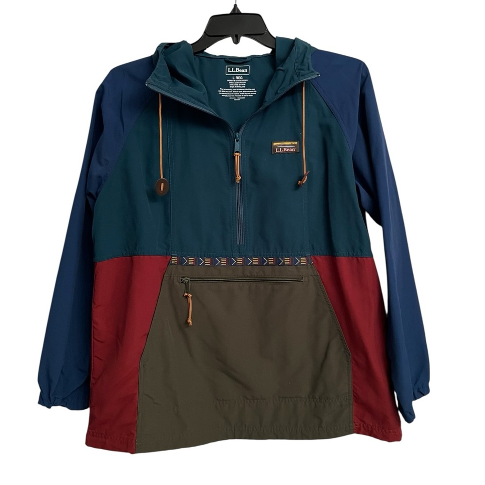 L.L. Bean Mountain Classic Wind & Water-Resistant Packable Anorak Women's Large - Picture 4 of 10